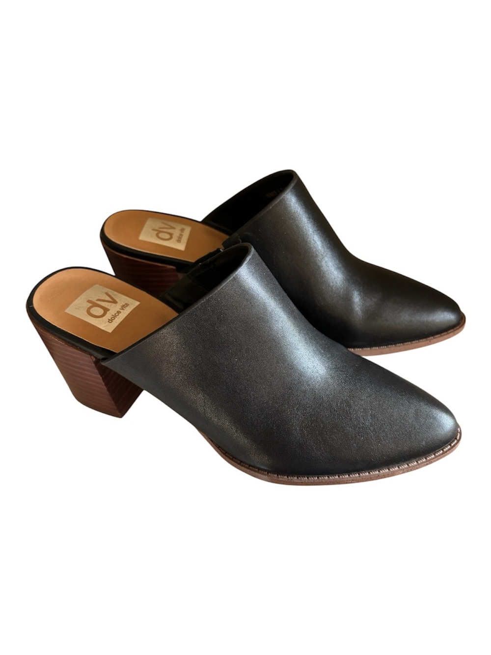 Dolce Vita Women's 8 Black Mules Heeled